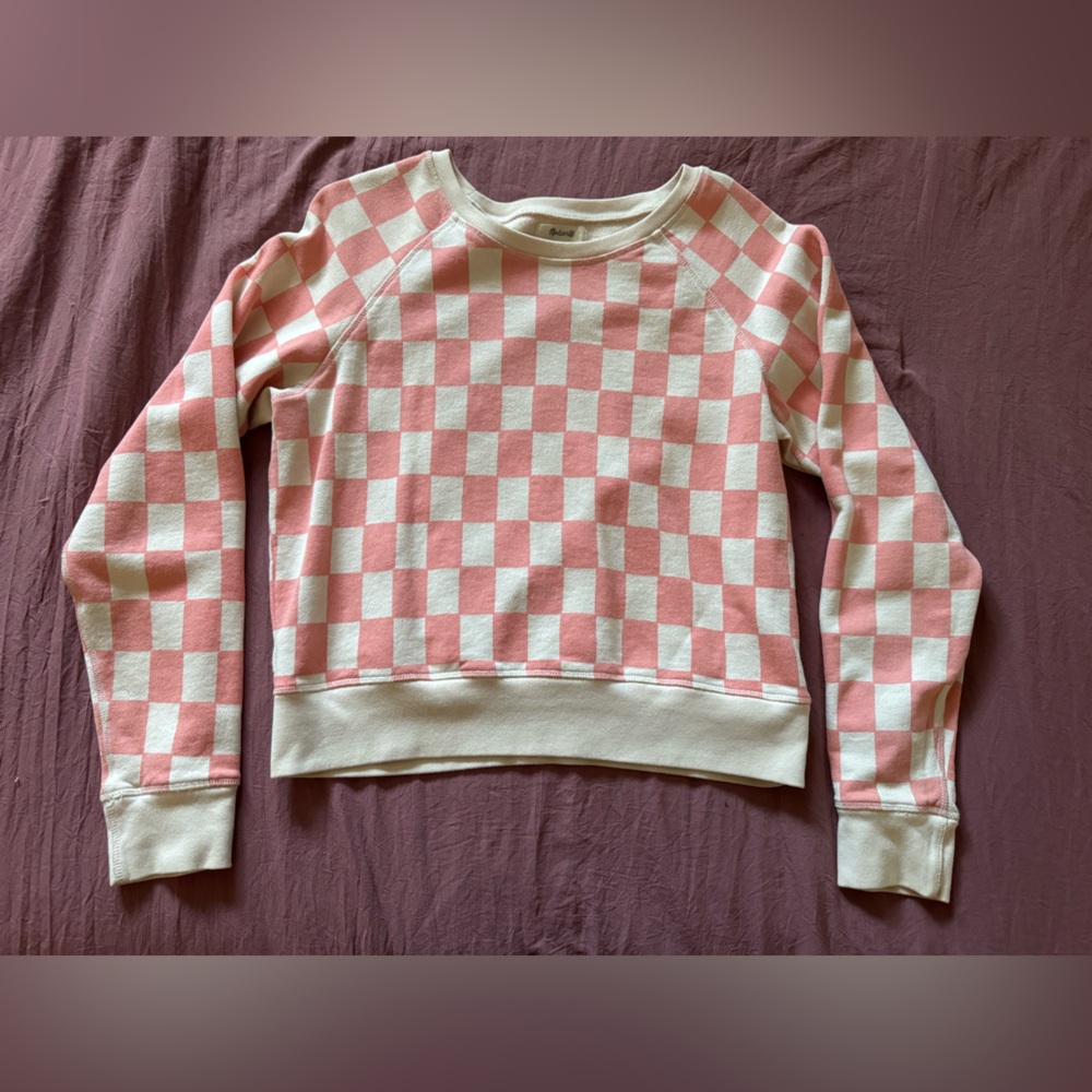 Madewell Pink and White Sweater